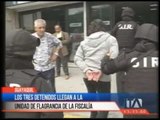 Los tres detenidos por caso Odebrecht en Guayaquil llegan a la Unidad de Flagrancia