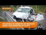 Dos accidentes de tránsito dejan al menos tres muertos