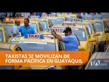 Más de 12 mil taxistas se movilizaron en Guayaquil - Teleamazonas