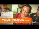Estudiantes de la U. de Guayaquil realizan plantón - Teleamazonas