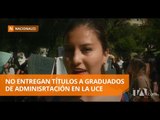 Estudiantes de la Universidad Central exigen que se les entreguen sus títulos - Teleamazonas