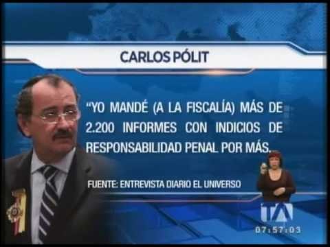 Juez ordena prisión domiciliaria contra excontralor Carlos Pólit