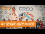 Guillermo Lasso se pronunció sobre una posible consulta popular - Teleamazonas