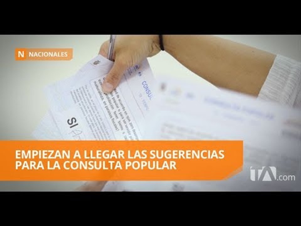 Hasta la Presidencia llegan propuestas de preguntas para la consulta - Teleamazonas