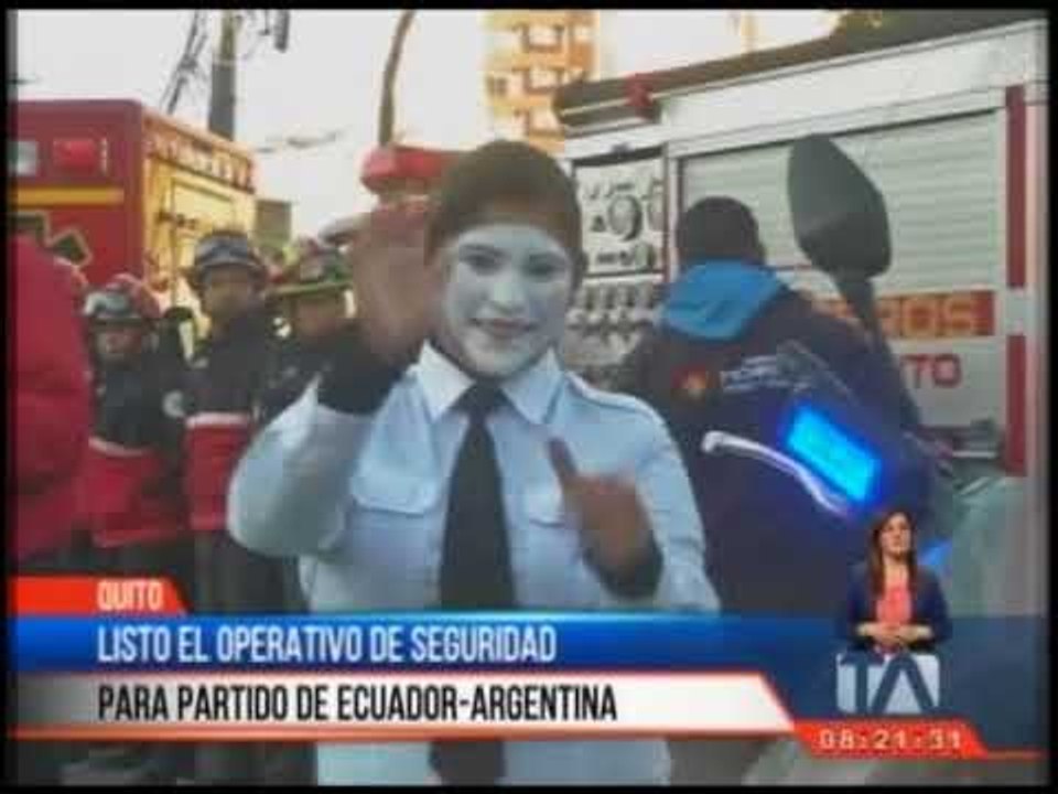 Operativo de Seguridad partido Ecuador vs Argentina