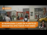 COE Manabí dispone el reinicio de clases en cinco planteles afectados por el sismo - Teleamazonas