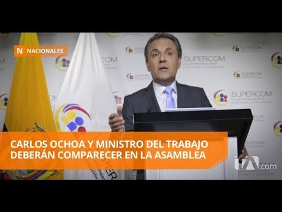 CAL aprueba comparecencia de Carlos Ochoa ante la Asamblea - Teleamazonas