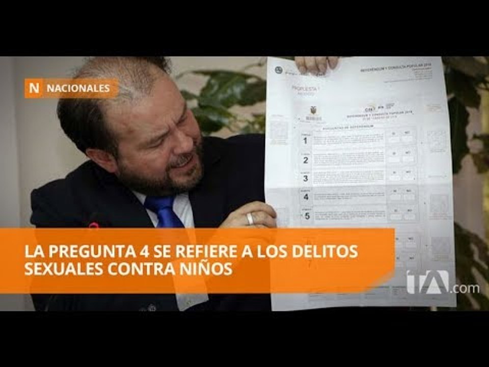 Pregunta 4: plantea que nunca prescriban delitos sexuales contra niños - Teleamazonas