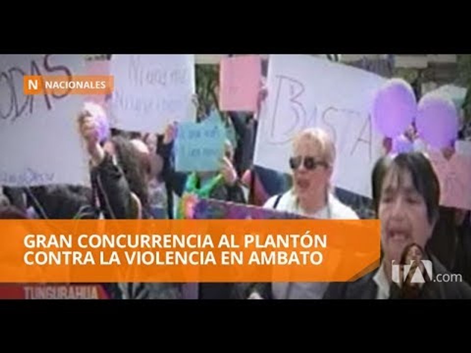 Se realizó plantón contra la violencia de género en Ambato - Teleamazonas