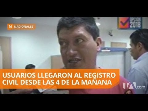 Cientos de personas se acercan al Registro Civil para sacar la cédula - Teleamazonas