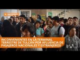 Gran demanda de pasajeros complica movilización de votantes en la terminal de Tulcán - Teleamazonas