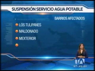 Anuncian corte de agua en el norte de Quito