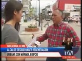 Alcalde de Santa Rosa decidió hacer regeneración urbana con mármol egipcio verde - Teleamazonas