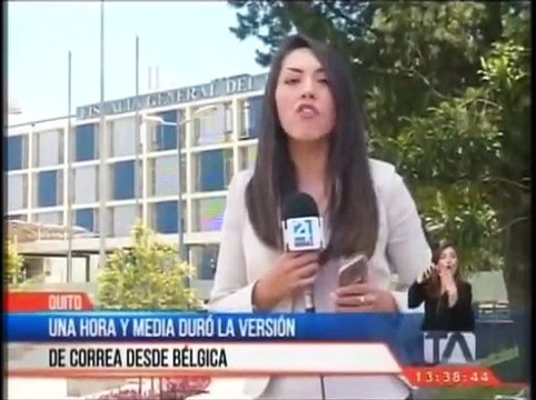 Una hora y media duró la versión de Correa desde Bélgica - Teleamazonas