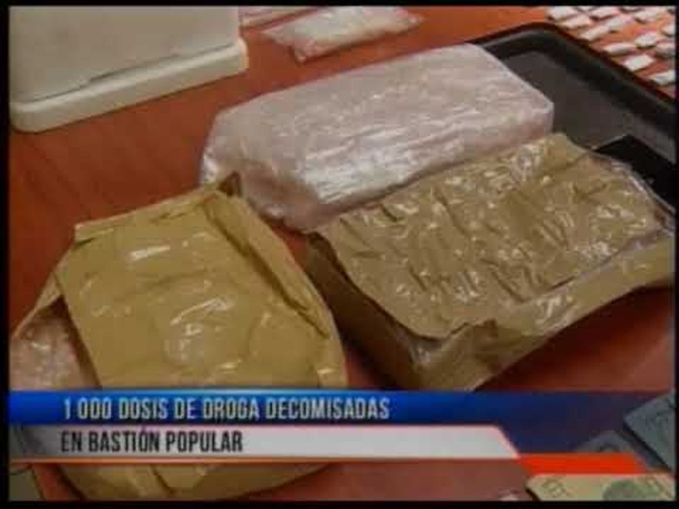 Decomisan 1.000 dosis de droga en Bastión Popular