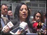 Thania Moreno dejó esta mañana la Fiscalía de Pichincha