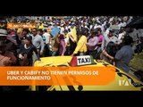 Taxistas protestan en rechazo a Uber y Cabify - Teleamazonas