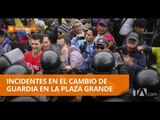 Correístas fueron separados de acto cívico en la Plaza Grande - Teleamazonas