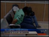 Trío de ladrones fue arrestado en Guayaquil por robar celulares
