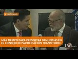 Consejo de Participación Transitorio extendió plazo para la recepción de denuncias - Teleamazonas
