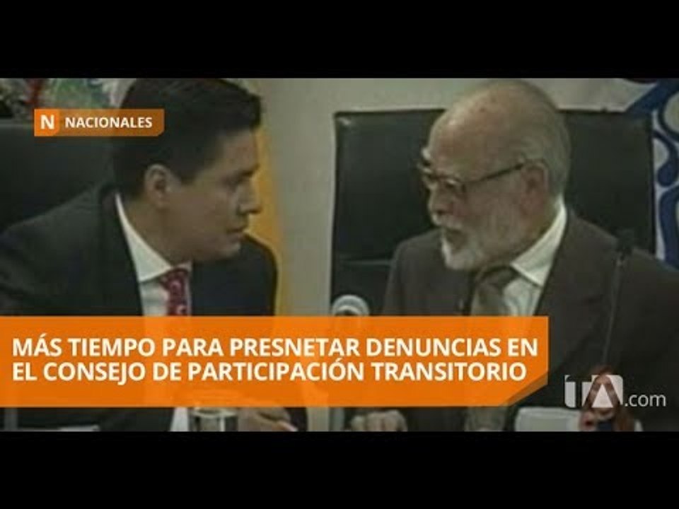 Consejo de Participación Transitorio extendió plazo para la recepción de denuncias - Teleamazonas