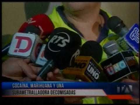 Policía Nacional allanó 5 casas con cocaína, marihuana y una subametralladora