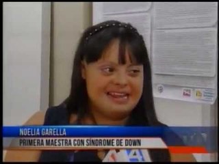 Noelia es la primera maestra con síndrome de down de Argentina