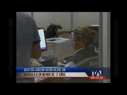 Sujetos lanzan ácido desde un vehículo a un joven de 17 años