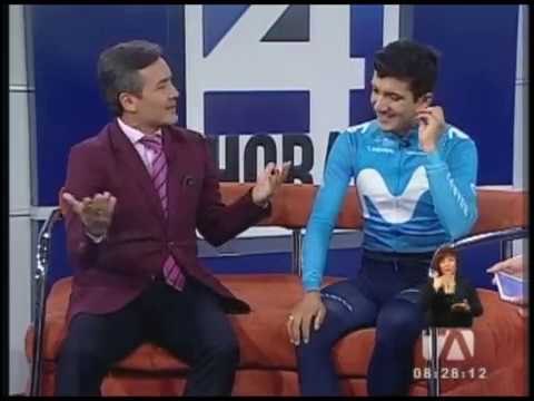 Richard Carapaz visitó los estudios de Teleamazonas