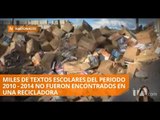 Miles de textos educativos fueron encontrados en una recicladora - Teleamazonas