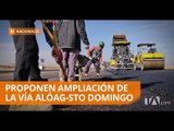 Gobierno compromete ayuda para ampliar la vía Alóag-Santo Domingo - Teleamazonas