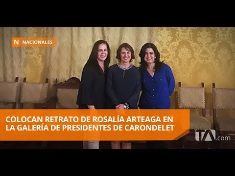 Retrato de Rosalía Arteaga ya figura en el Salón Amarillo de Carondelet - Teleamazonas