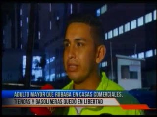 Adulto mayor que robaba en tiendas y gasolineras quedó en libertad