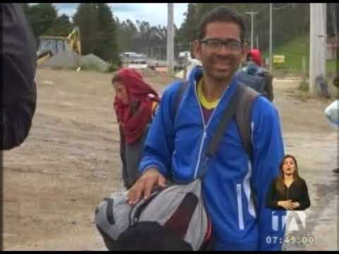 Afluencia de migrantes venezolanos en la frontera colombo-ecuatoriana