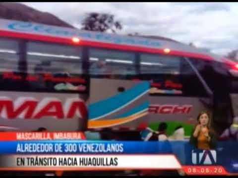 Alrededor de 300 venezolanos en tránsito hacia Huaquillas