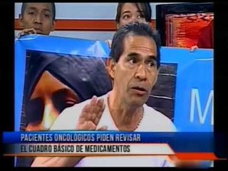 Pacientes oncológicos piden actualización del cuadro de medicamentos