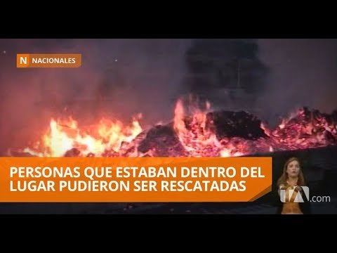 Un incendio estructural se registro en la entrada sur a la ciudad - Teleamazonas
