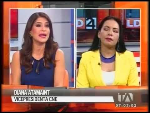 Diana Atamaint, vicepresidenta el CNE, sobre postulantes al CPCCS