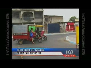 Sujeto recibe diez impactos de bala en el guasmo sur