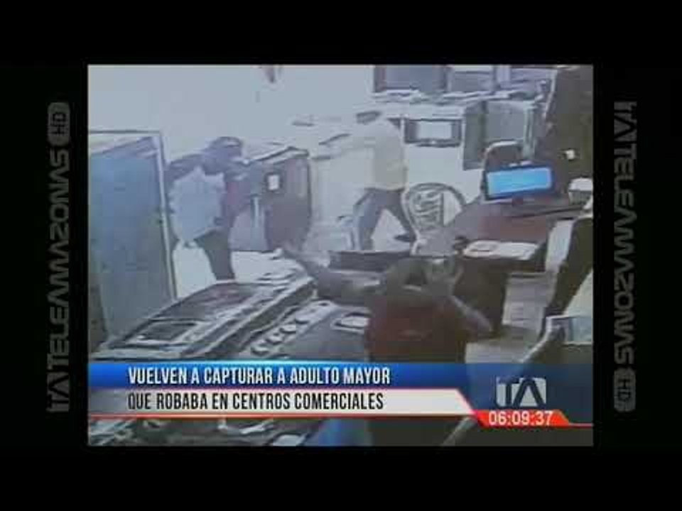 Vuelven a capturar a adulto mayor que robaba en centros comerciales
