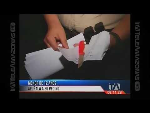 Menor de 12 años apuñala a su vecino