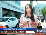Corte Nacional de Justicia dictó nuevas medidas contra Alvarado -Teleamazonas
