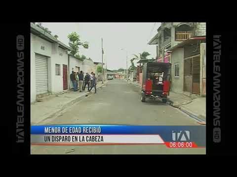 Menor de edad recibió disparo en la cabeza