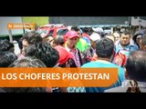 Transportistas bloquearon la Panamericana en rechazo a sanciones - Teleamazonas