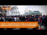 Transportistas anuncian un paro nacional para el 29 de noviembre - Teleamazonas