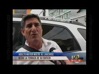 Adulto mayor muere al lanzarse desde la terraza de su edificio