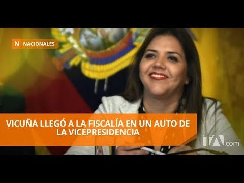 La exvicepresidenta rinde su versión en Fiscalía por presunta concusión - Teleamazonas