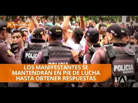 Habitantes de Jipijapa realizaron una protesta contra la falta de agua y obras - Teleamazonas