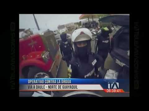 Operativo contra la droga vía a Daule