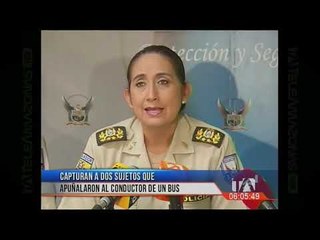 Capturan a dos sujetos que apuñalaron a conductor de un bus